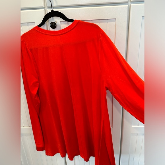 Lane Bryant Swing Long-Sleeve V-Neck Tunic in Burnt Orange NWT Size 18/20 2X - Picture 8 of 9